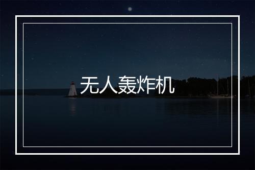 无人轰炸机