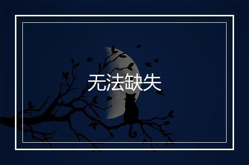 无法缺失