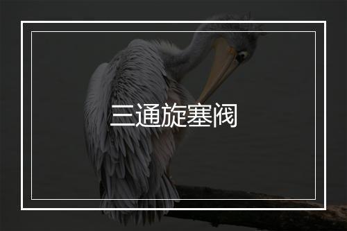 三通旋塞阀