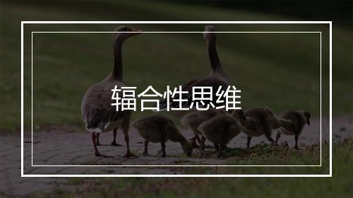 辐合性思维