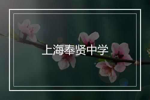 上海奉贤中学