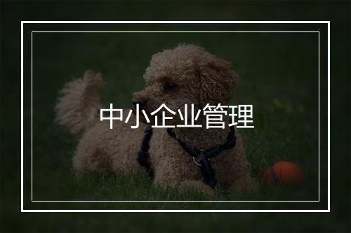 中小企业管理