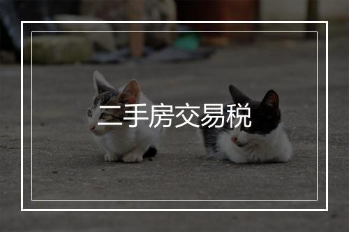 二手房交易税