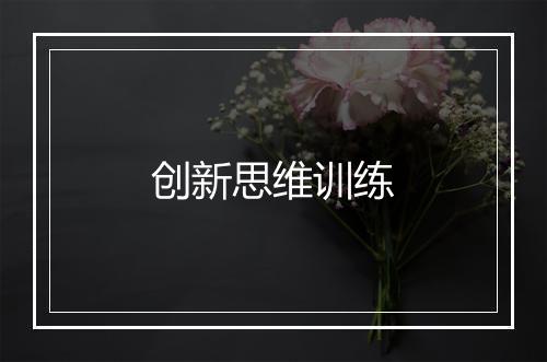 创新思维训练