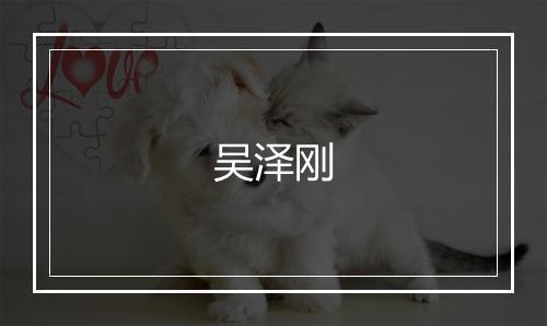 吴泽刚