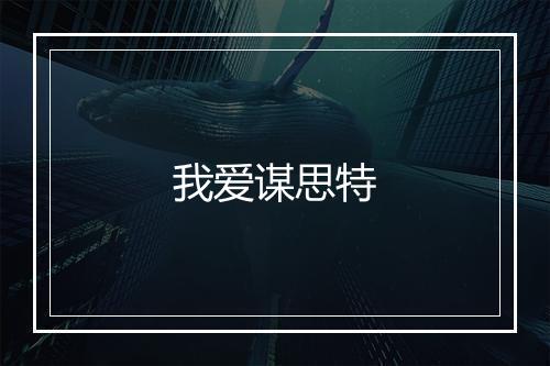 我爱谋思特