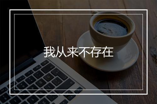 我从来不存在