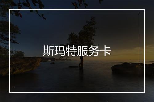 斯玛特服务卡