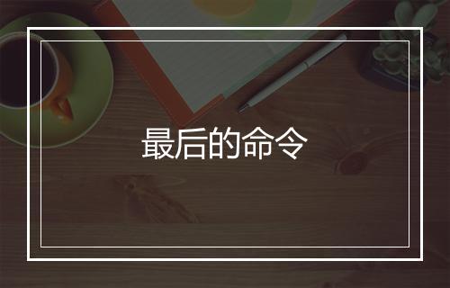 最后的命令