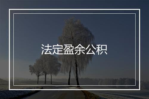 法定盈余公积