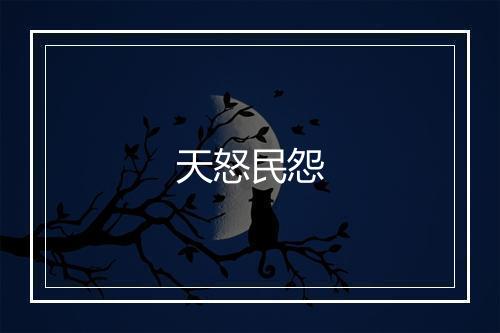 天怒民怨