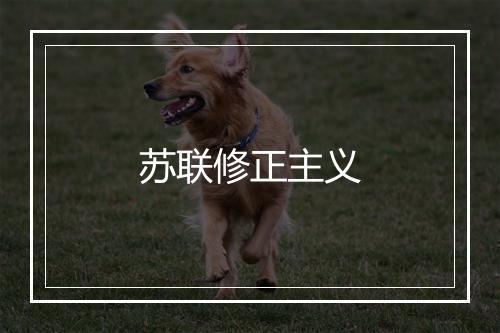 苏联修正主义