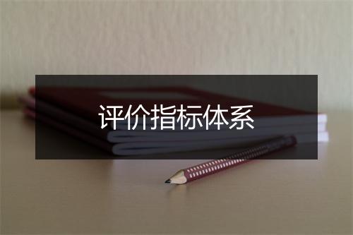 评价指标体系