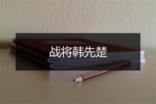 战将韩先楚