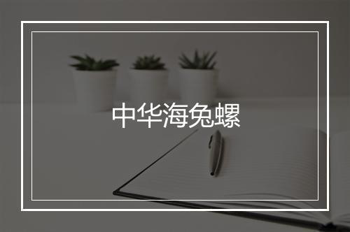 中华海兔螺