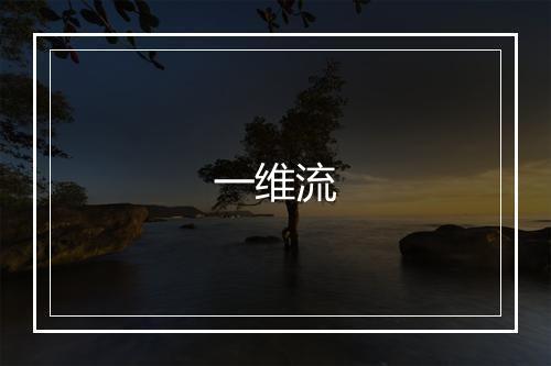 一维流