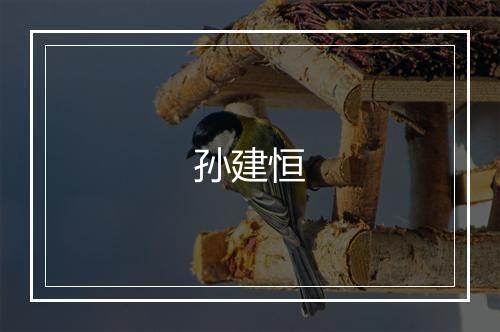 孙建恒