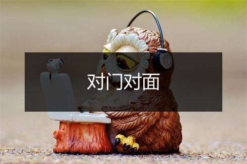 对门对面