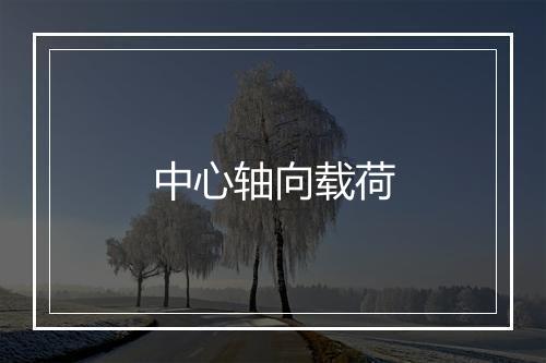 中心轴向载荷