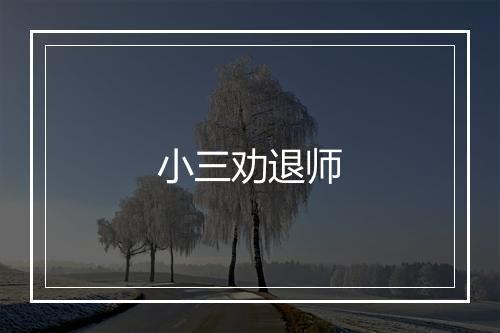 小三劝退师