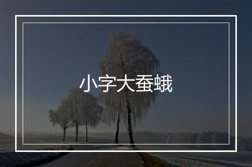 小字大蚕蛾