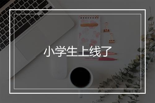 小学生上线了