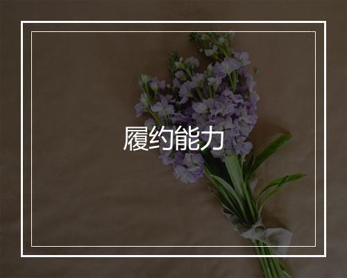 履约能力