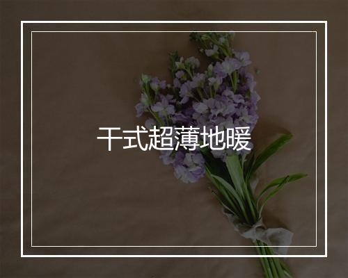 干式超薄地暖