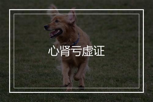 心肾亏虚证