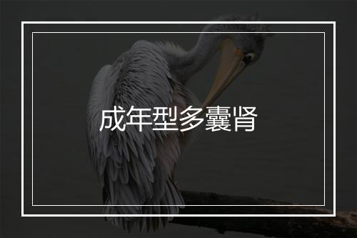 成年型多囊肾