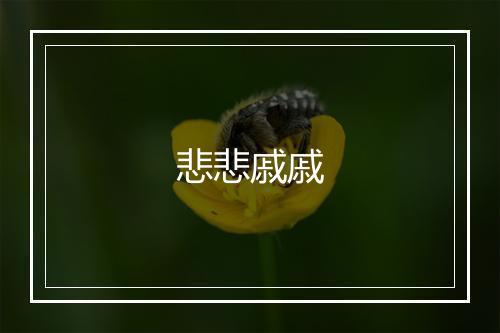 悲悲戚戚