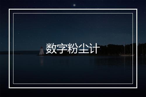 数字粉尘计