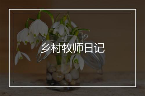 乡村牧师日记