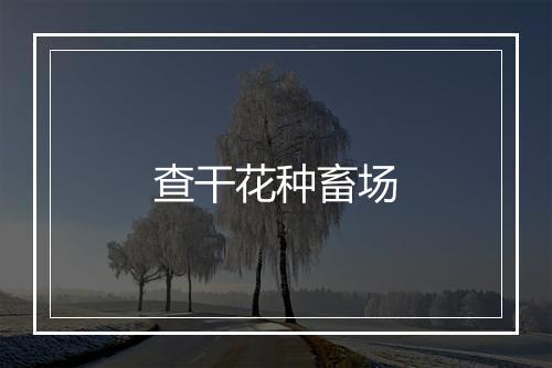 查干花种畜场