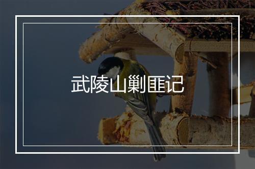 武陵山剿匪记