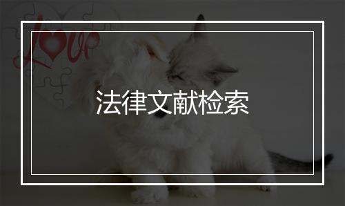 法律文献检索