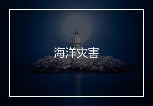 海洋灾害