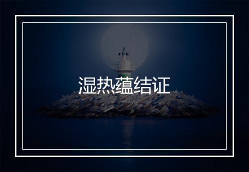 湿热蕴结证