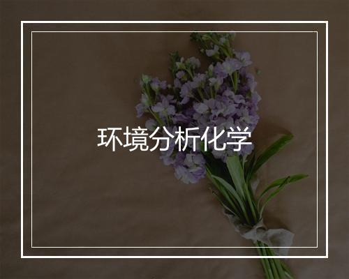 环境分析化学