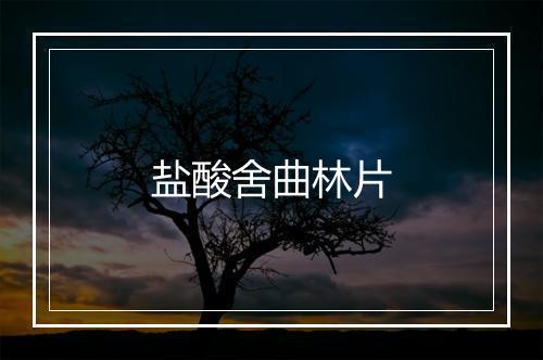 盐酸舍曲林片