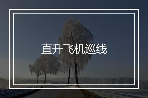 直升飞机巡线