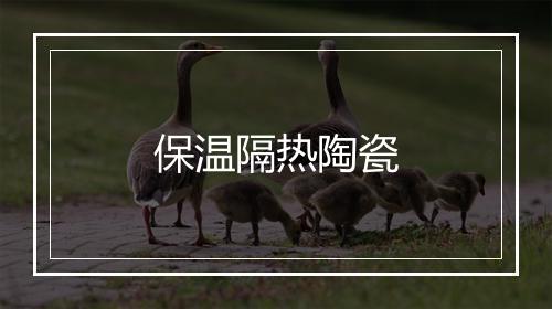 保温隔热陶瓷