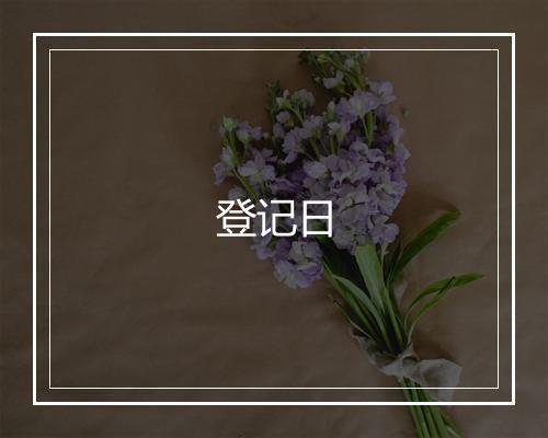 登记日