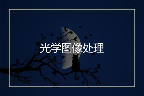 光学图像处理