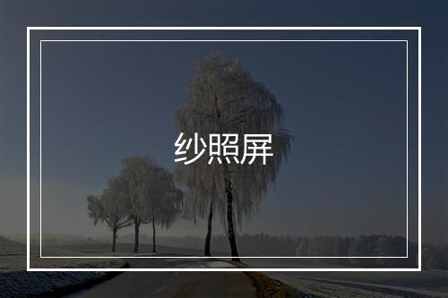 纱照屏