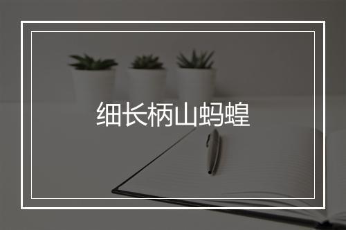 细长柄山蚂蝗