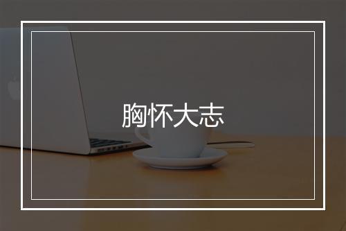 胸怀大志