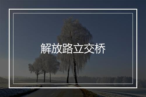 解放路立交桥