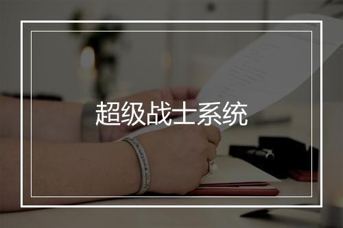 超级战士系统