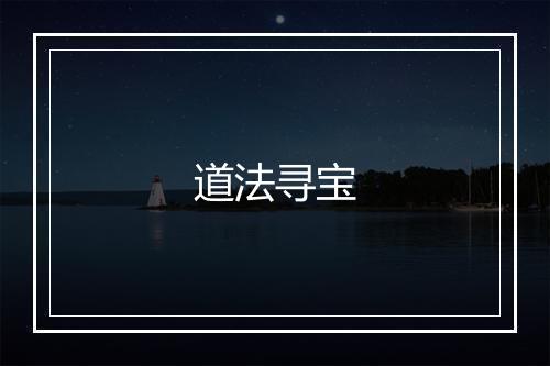 道法寻宝